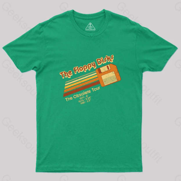The Floppy Disks Geek T-Shirt Green / S