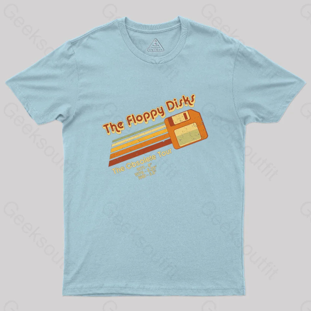 The Floppy Disks Geek T-Shirt Light Blue / S