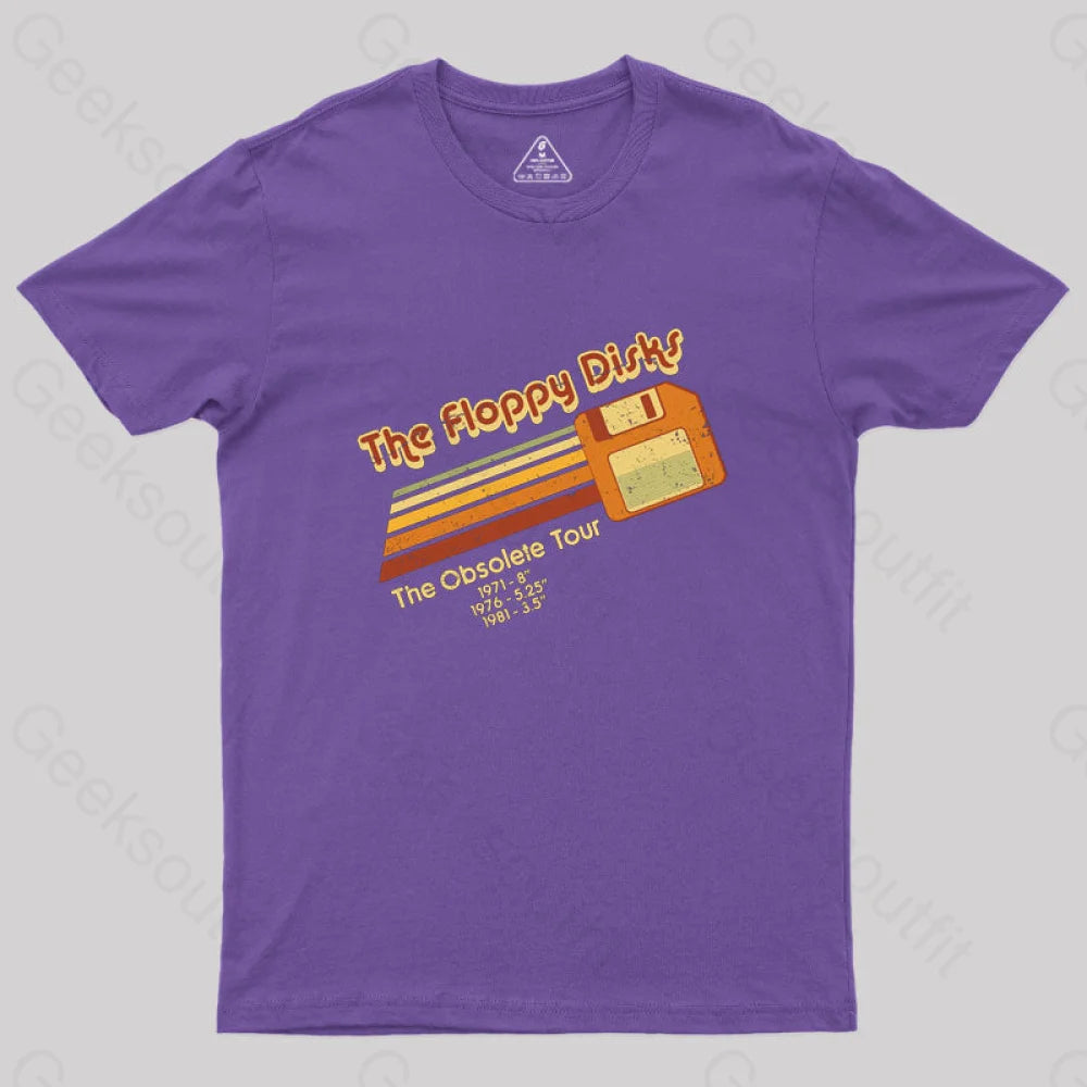 The Floppy Disks Geek T-Shirt Purple / S