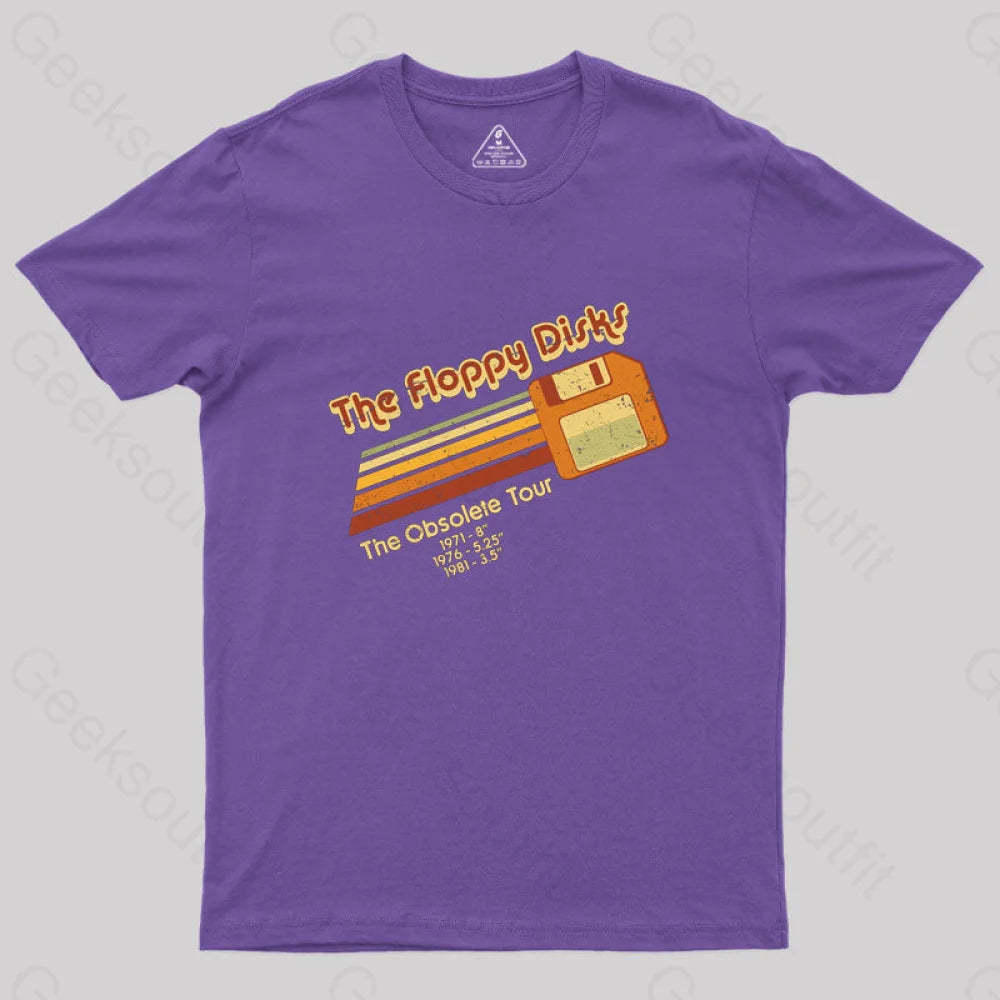 The Floppy Disks Geek T-Shirt Purple / S