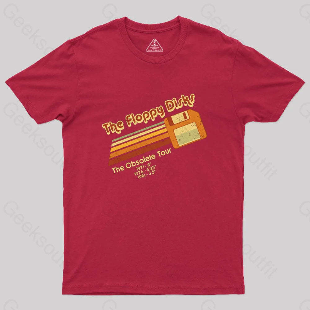 The Floppy Disks Geek T-Shirt Red / S