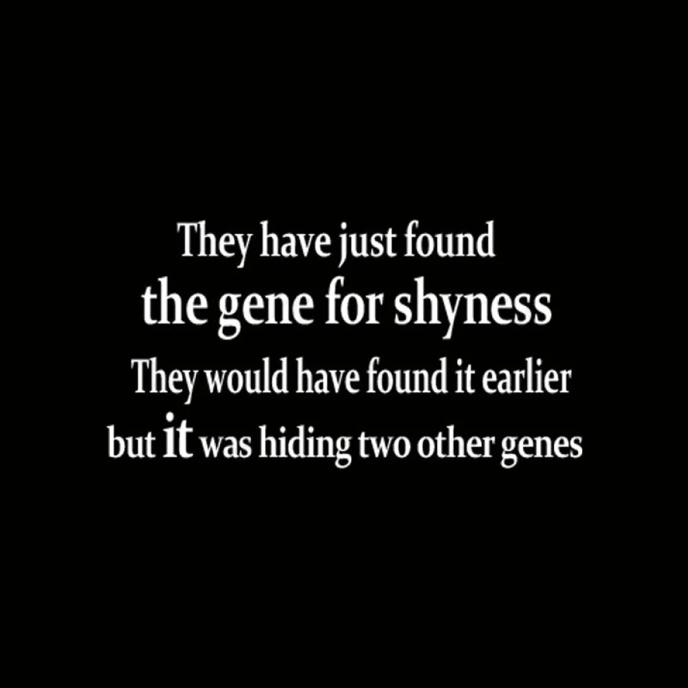 The Gene For Shyness Nerd T-Shirt
