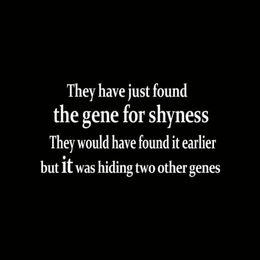 The Gene For Shyness Nerd T-Shirt