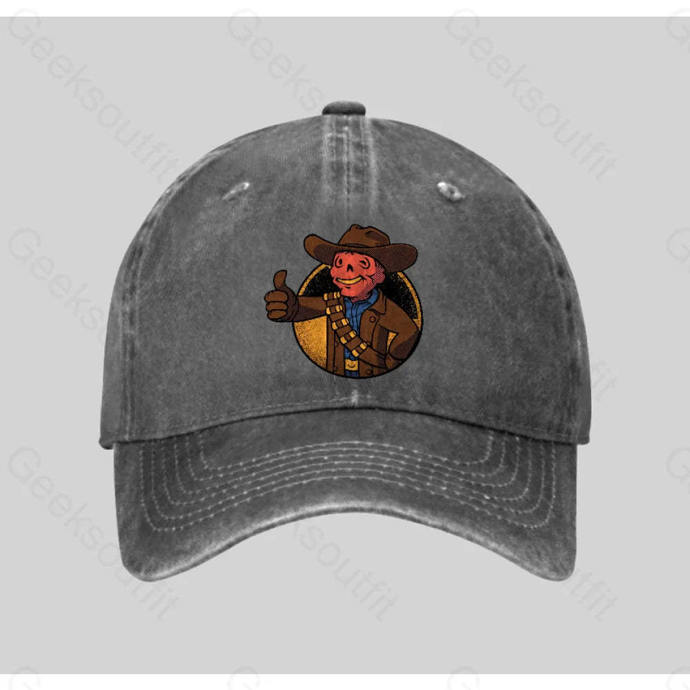 The Ghoul Washed Vintage Baseball Cap Grey
