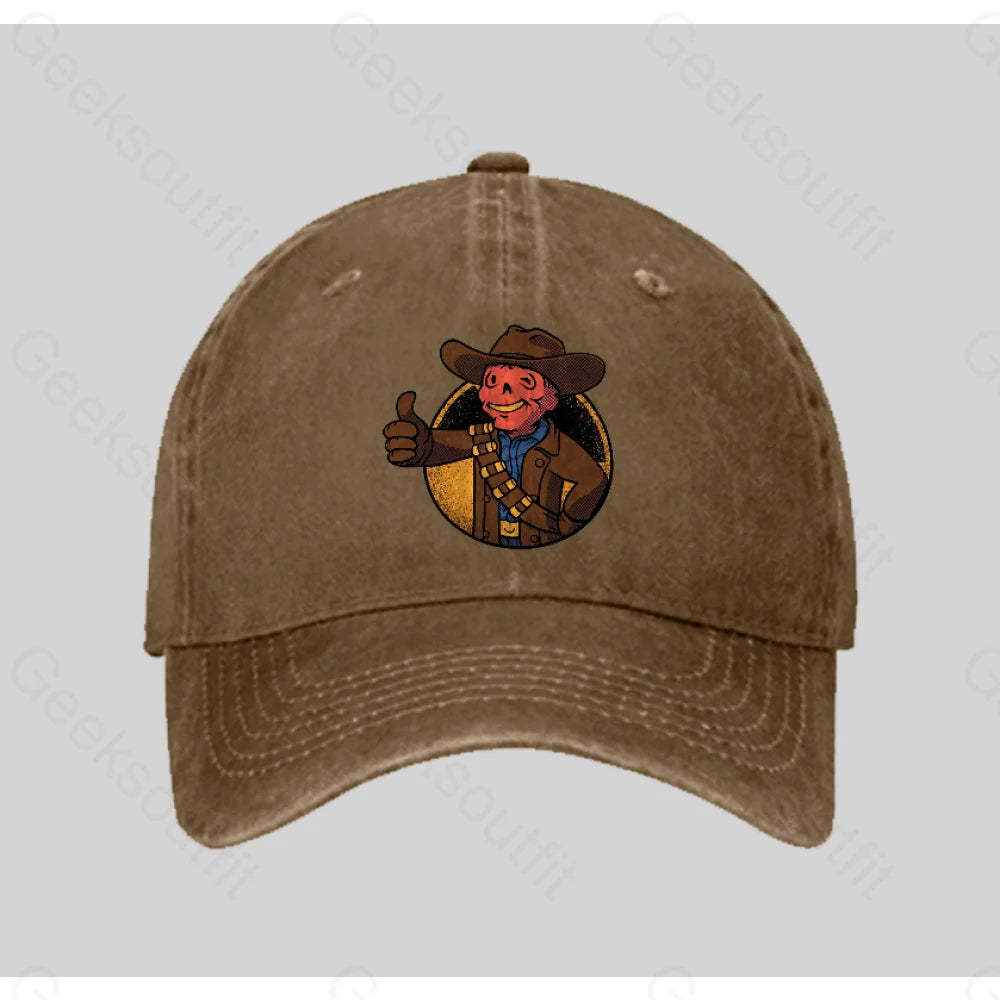 The Ghoul Washed Vintage Baseball Cap Natural