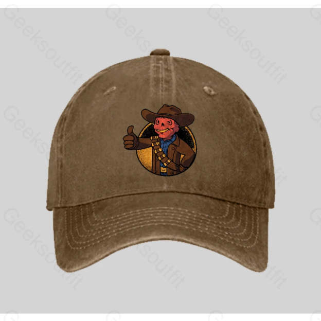 The Ghoul Washed Vintage Baseball Cap Natural