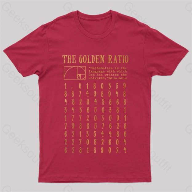 The Golden Ratio Geek T-Shirt Red / S