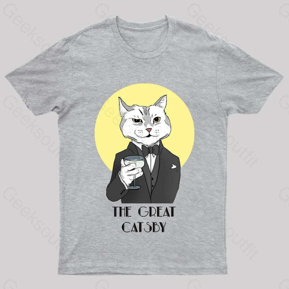 The Great Catsby Geek T-Shirt Grey / S