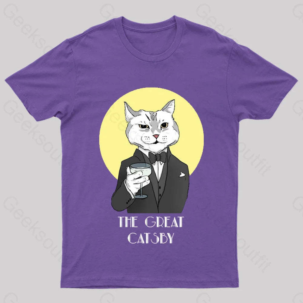 The Great Catsby Geek T-Shirt Purple / S