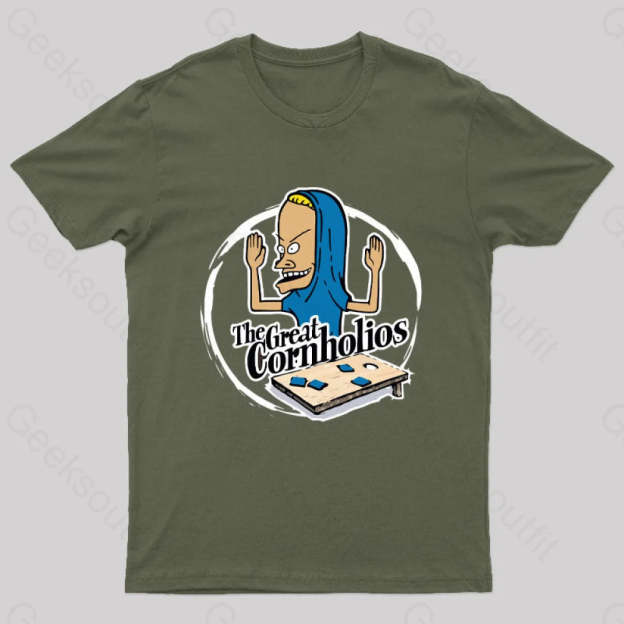 The Great Cornholio’s Geek T-Shirt Army Green / S