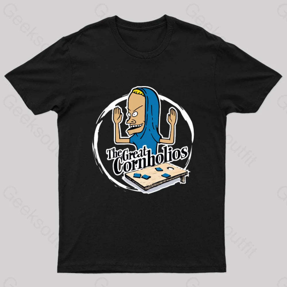 The Great Cornholio’s Geek T-Shirt Black / S