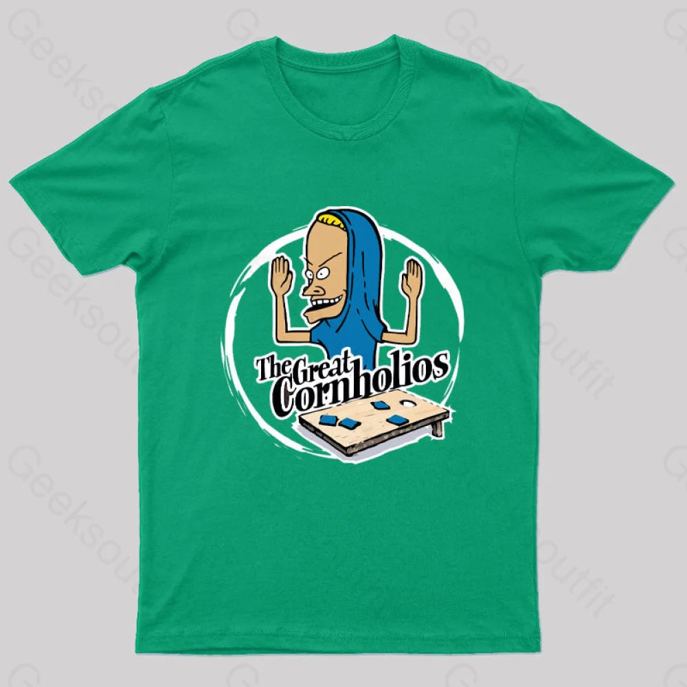The Great Cornholio’s Geek T-Shirt Green / S