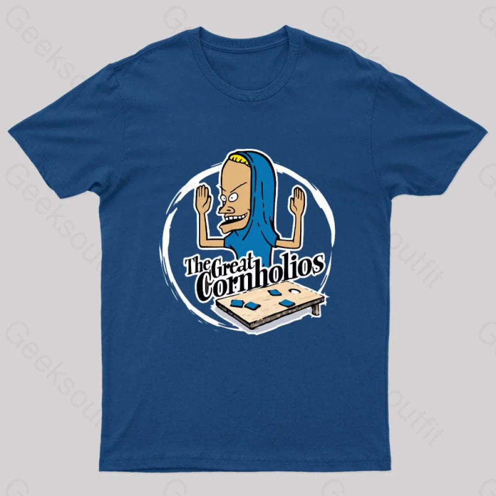 The Great Cornholio’s Geek T-Shirt Navy / S