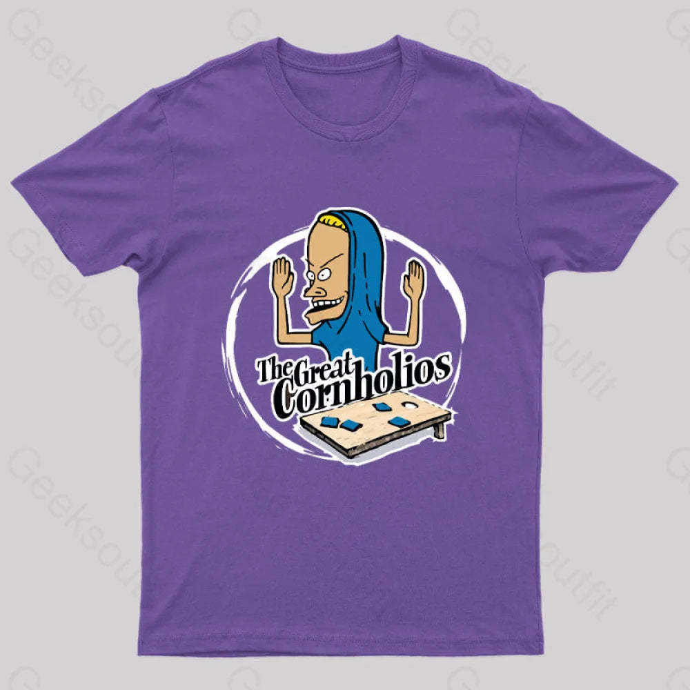 The Great Cornholio’s Geek T-Shirt Purple / S