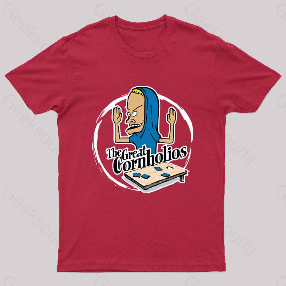 The Great Cornholio’s Geek T-Shirt Red / S
