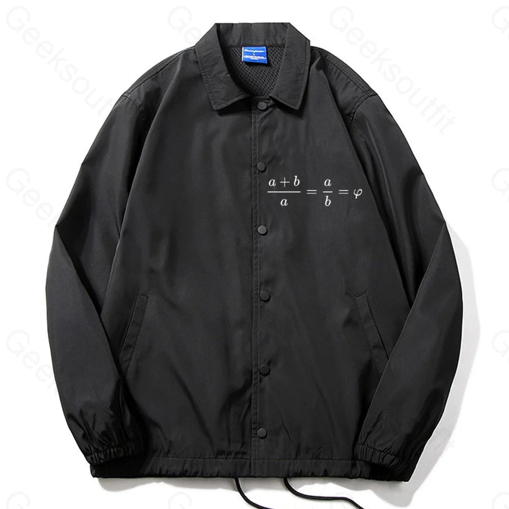 The Great Fibonacci Wave Coach Jacket - Geeksoutfit