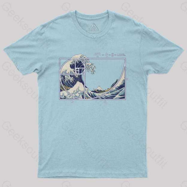The Great Fibonacci Wave Science Geek T-Shirt Light Blue / S