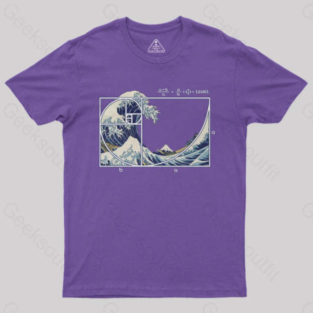 The Great Fibonacci Wave Science Geek T-Shirt Purple / S