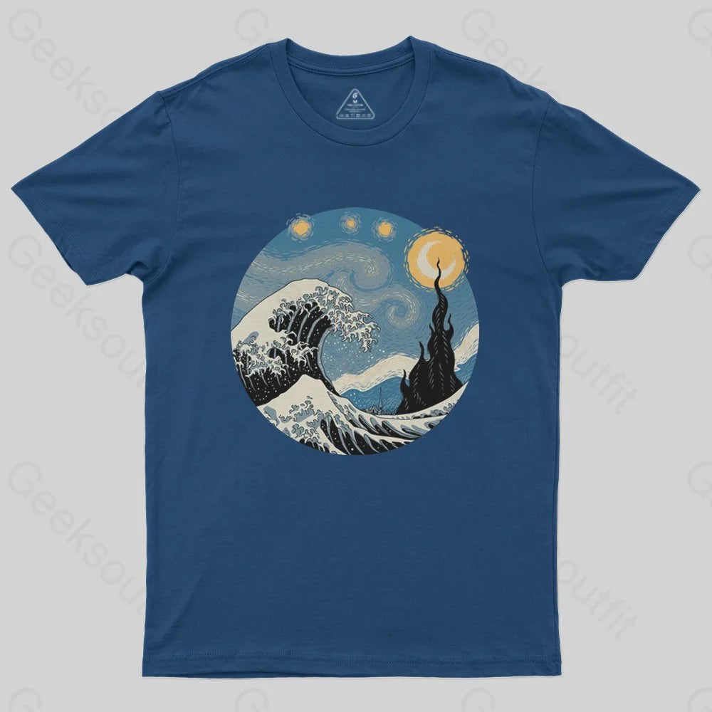 The Great Starry Wave T-Shirt - Geeksoutfit