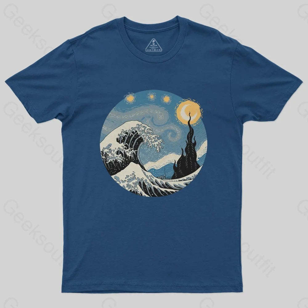 The Great Starry Wave T-Shirt - Geeksoutfit