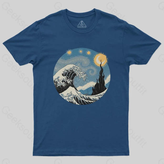 The Great Starry Wave T-Shirt - Geeksoutfit