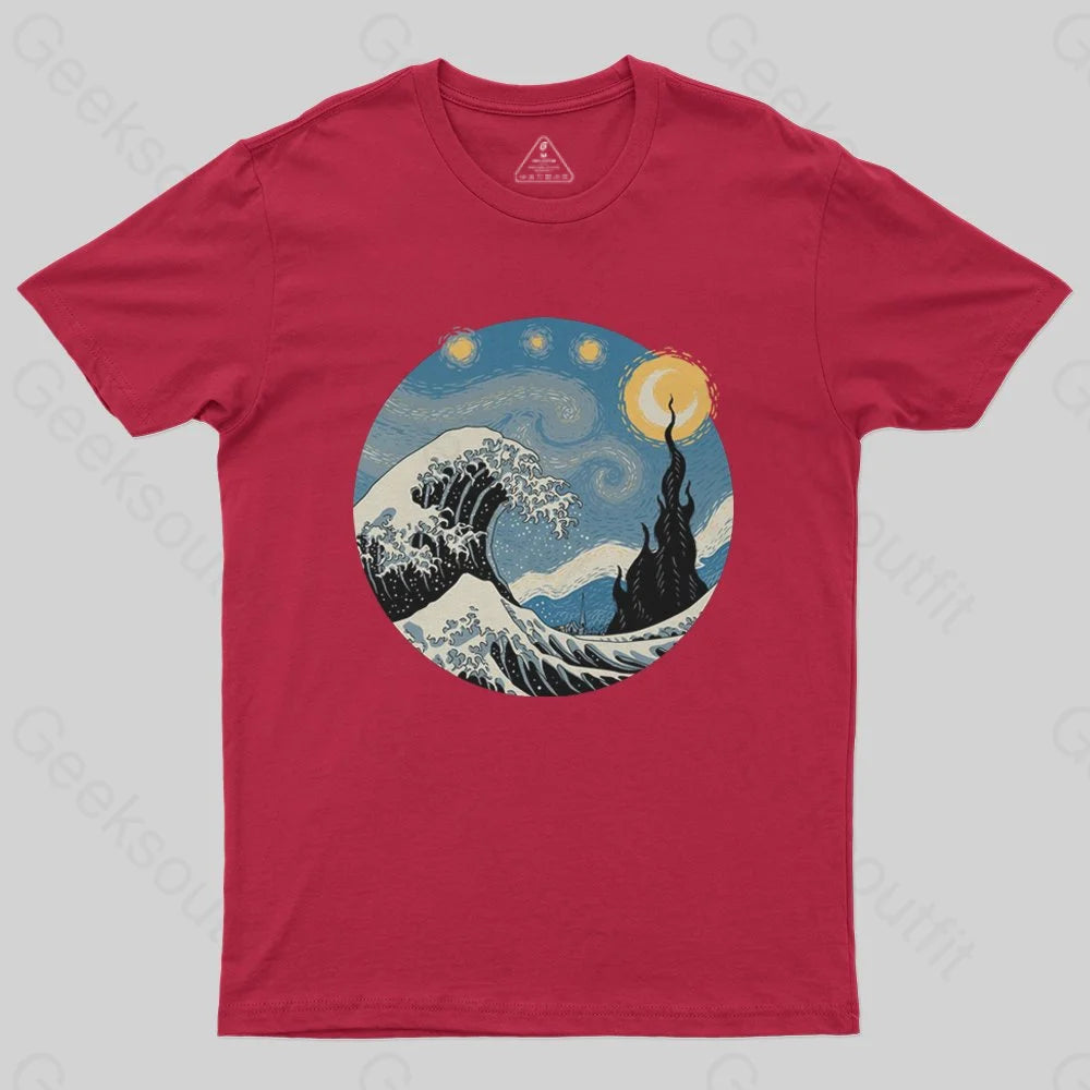 The Great Starry Wave T-Shirt - Geeksoutfit
