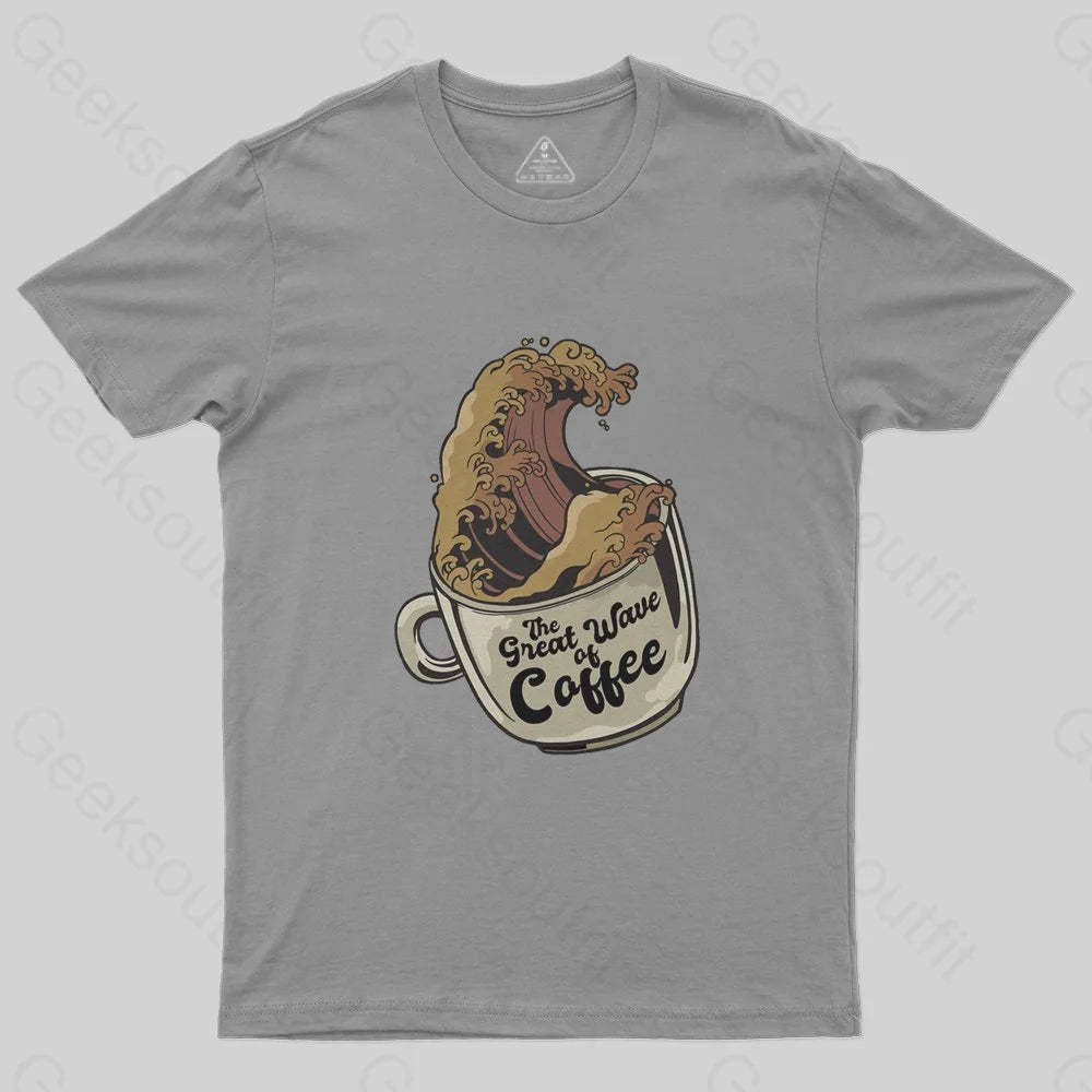 The Great Wave Of Coffee T-Shirt - Geeksoutfit