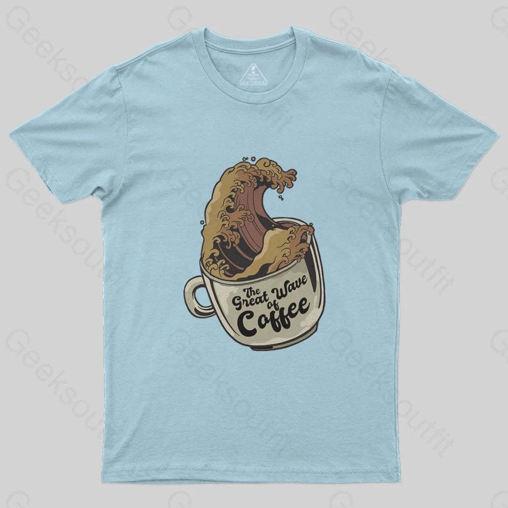 The Great Wave Of Coffee T-Shirt - Geeksoutfit