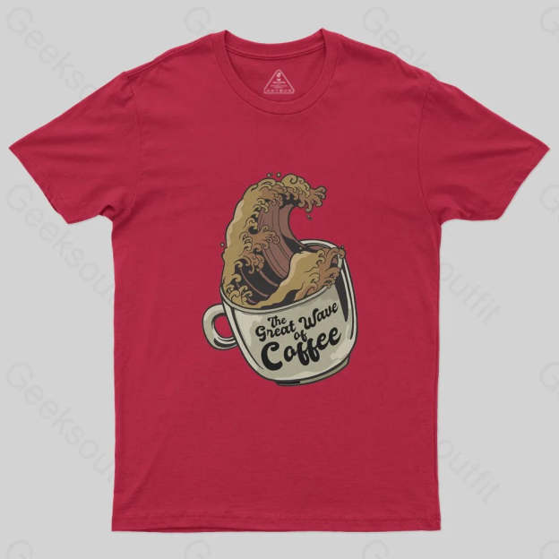 The Great Wave Of Coffee T-Shirt - Geeksoutfit