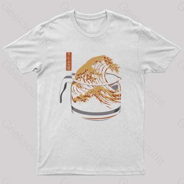 The Great Wave Of Coffee T-Shirt White / S