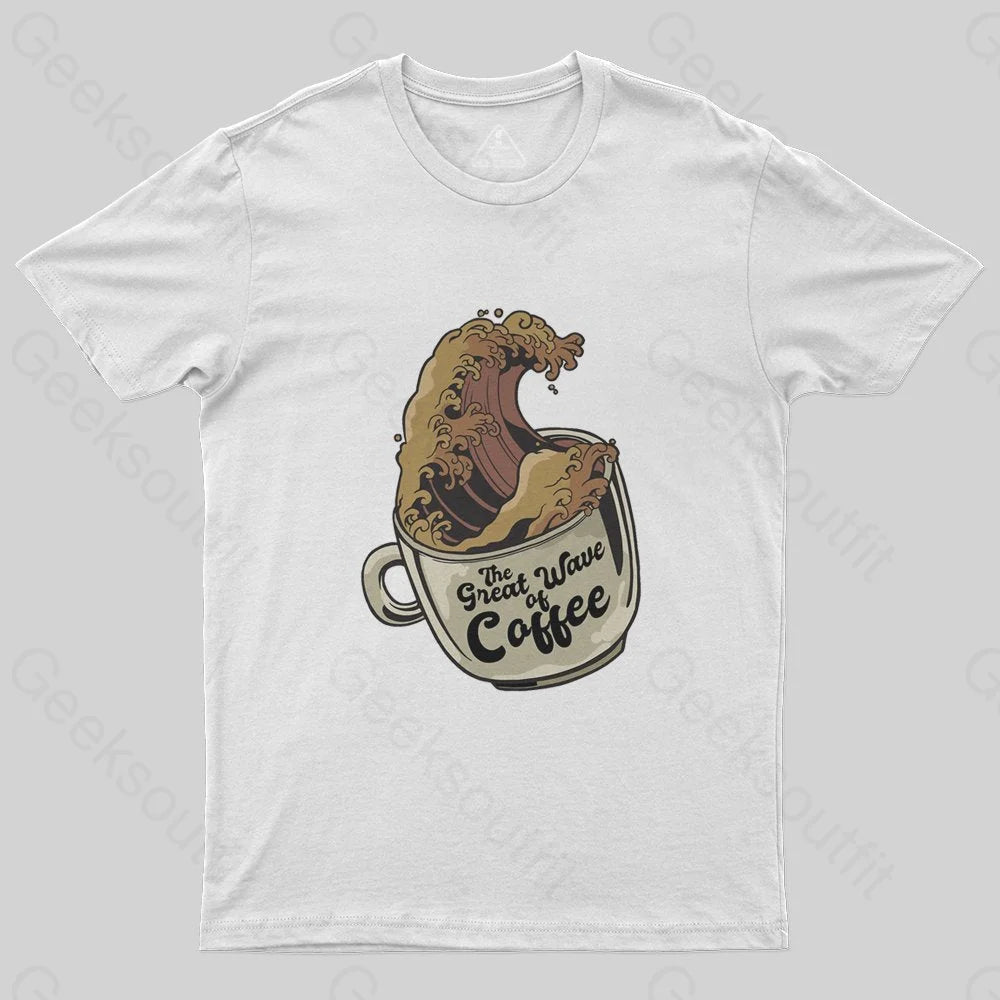 The Great Wave Of Coffee T-Shirt - Geeksoutfit