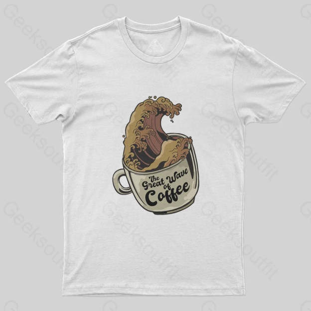 The Great Wave Of Coffee T-Shirt - Geeksoutfit