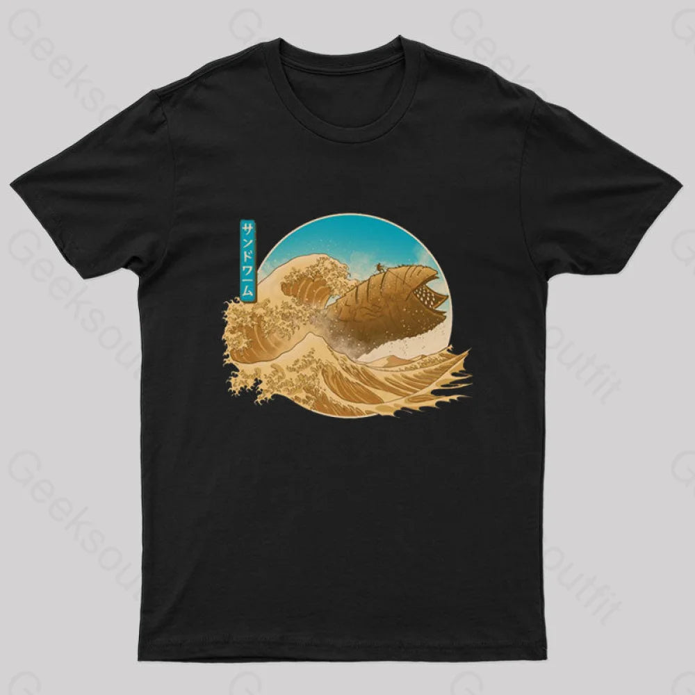 The Great Wave Off Arrakis Geek T-Shirt Black / S