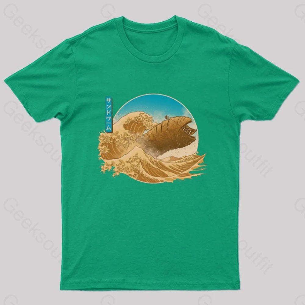 The Great Wave Off Arrakis Geek T-Shirt Green / S