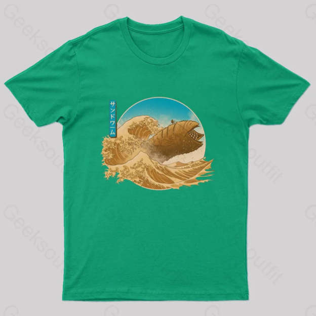 The Great Wave Off Arrakis Geek T-Shirt Green / S