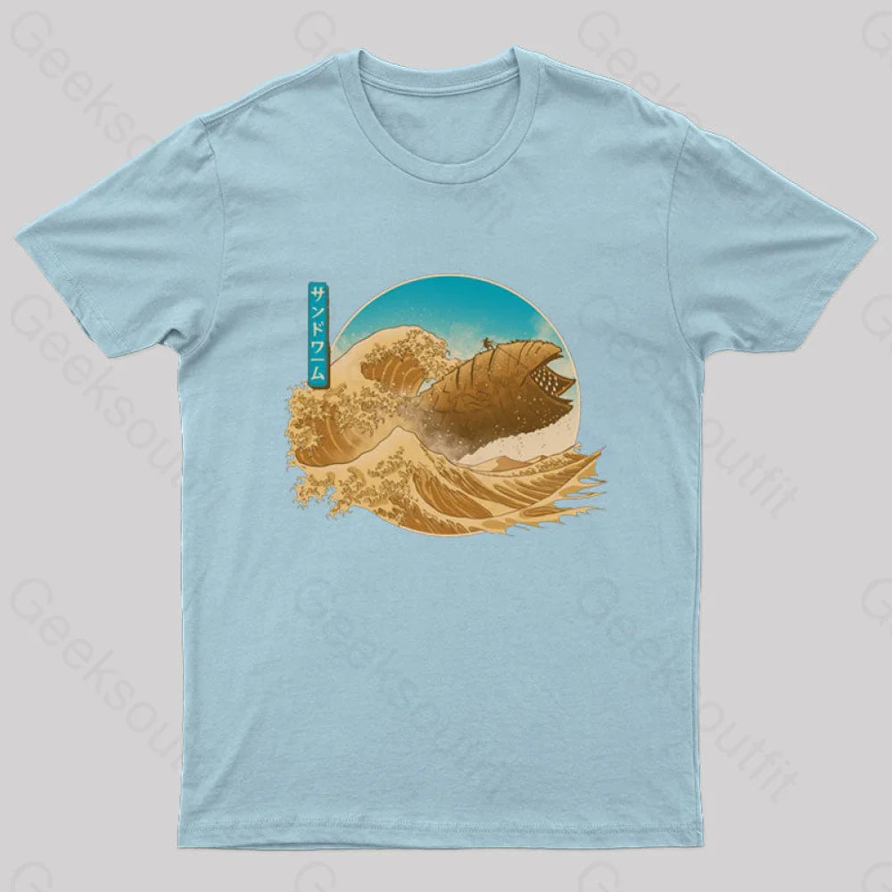 The Great Wave Off Arrakis Geek T-Shirt Light Blue / S