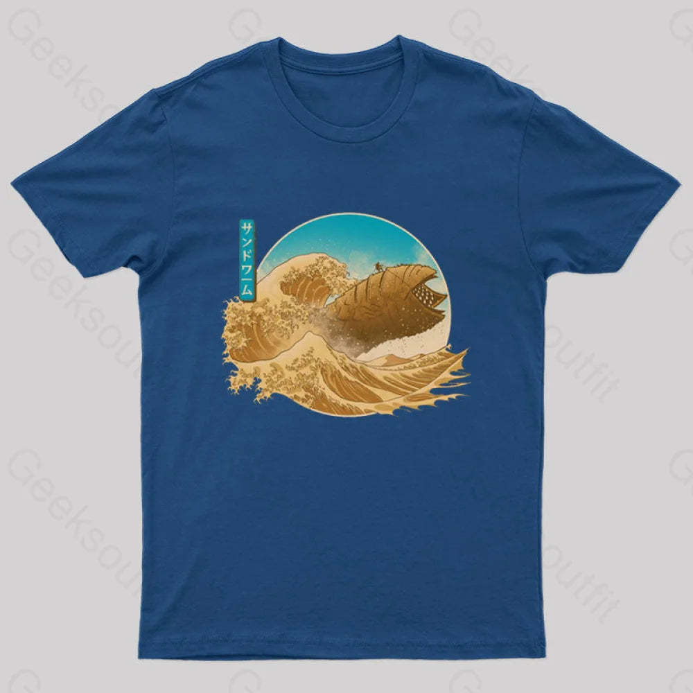 The Great Wave Off Arrakis Geek T-Shirt Navy / S