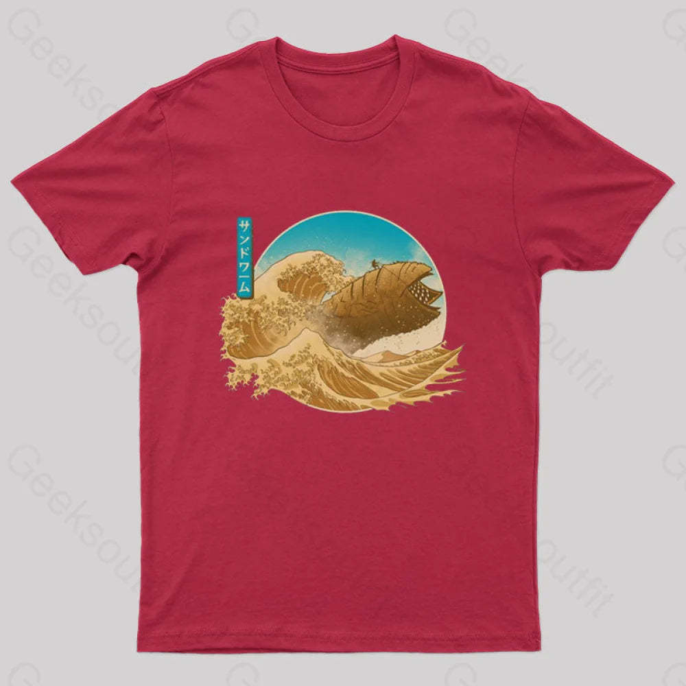 The Great Wave Off Arrakis Geek T-Shirt Red / S