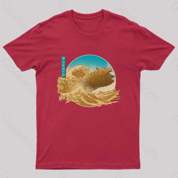 The Great Wave Off Arrakis Geek T-Shirt Red / S