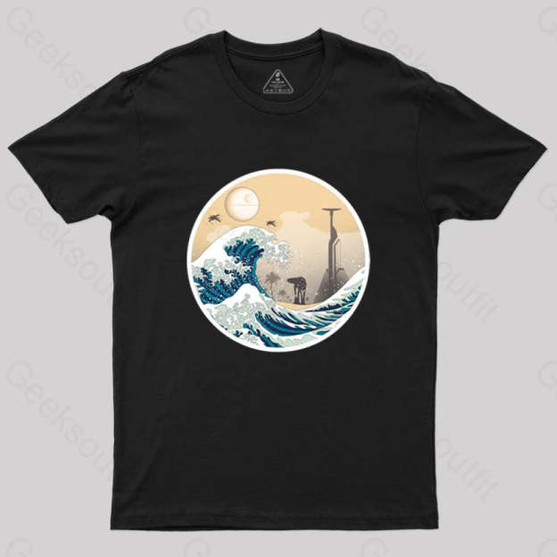 The Great Wave Off Scarif T-Shirt Black / S