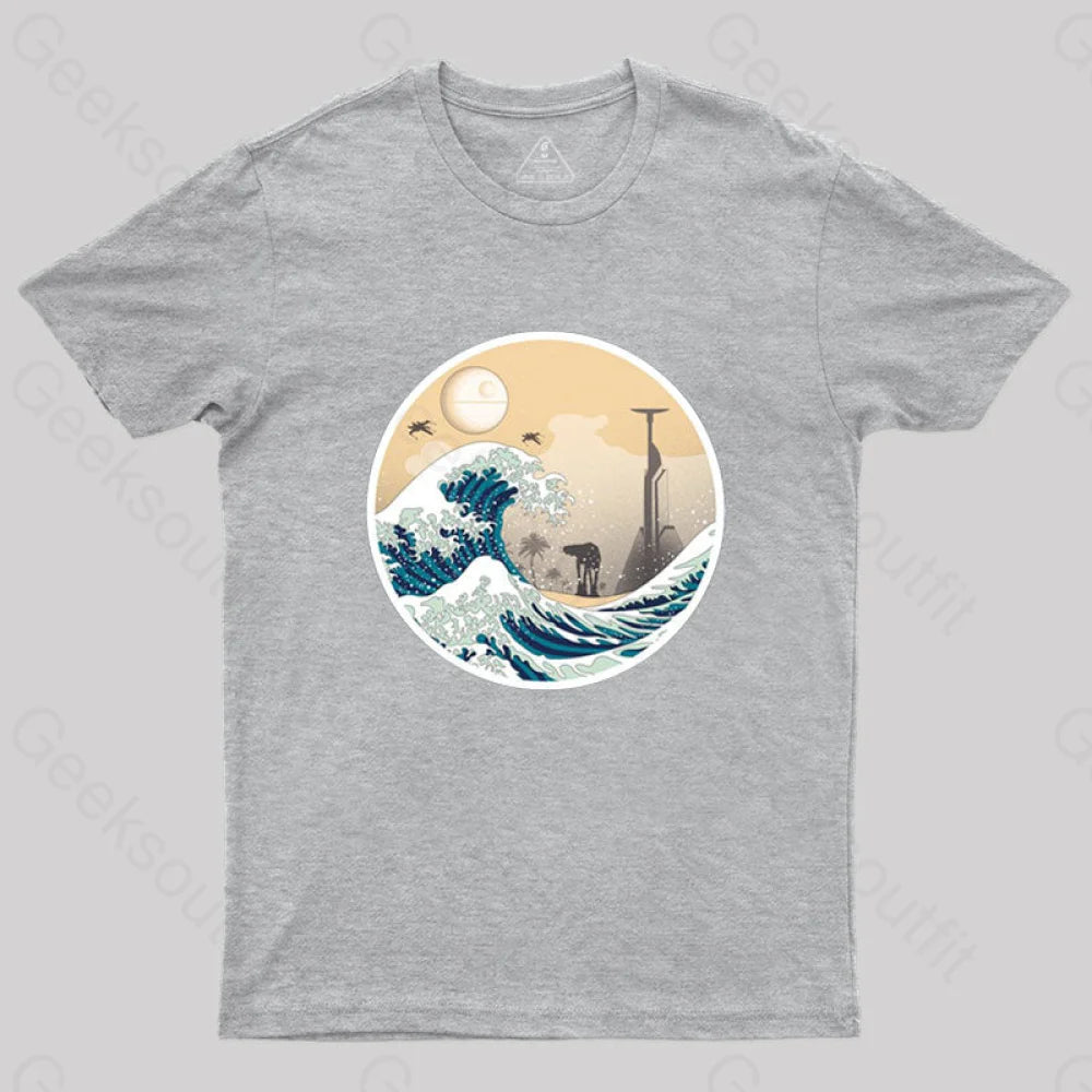 The Great Wave Off Scarif T-Shirt Grey / S