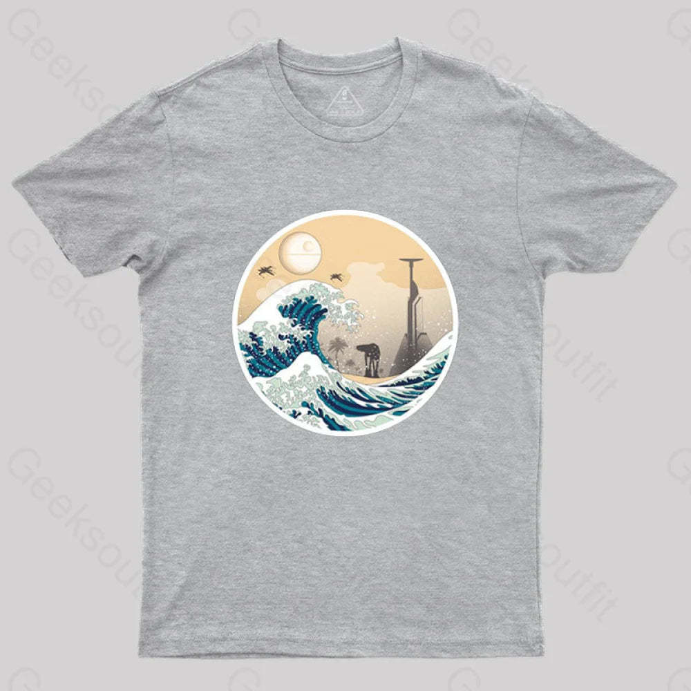 The Great Wave Off Scarif T-Shirt Grey / S