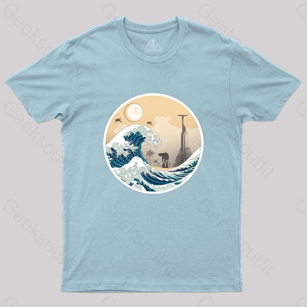 The Great Wave Off Scarif T-Shirt Light Blue / S