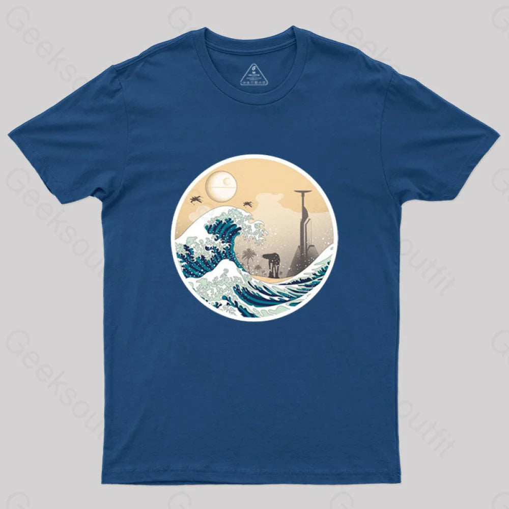 The Great Wave Off Scarif T-Shirt Navy / S