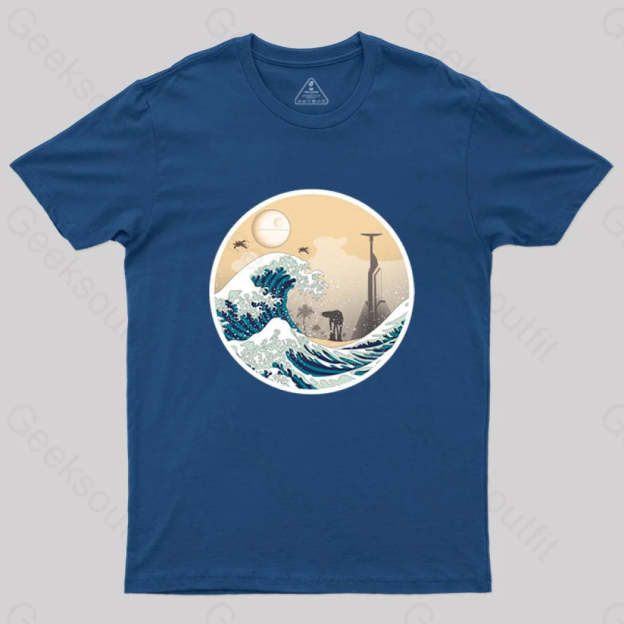 The Great Wave Off Scarif T-Shirt Navy / S