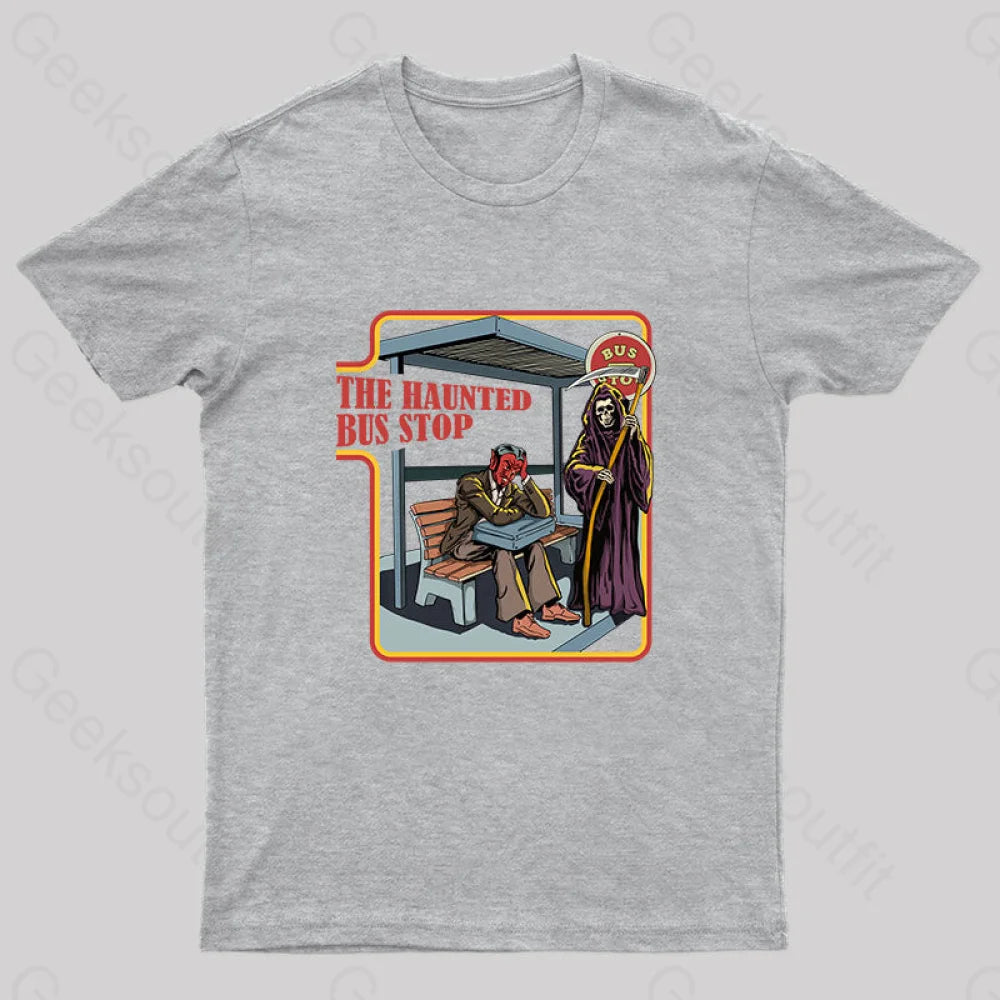 The Haunted Bus Stop T-Shirt Grey / S