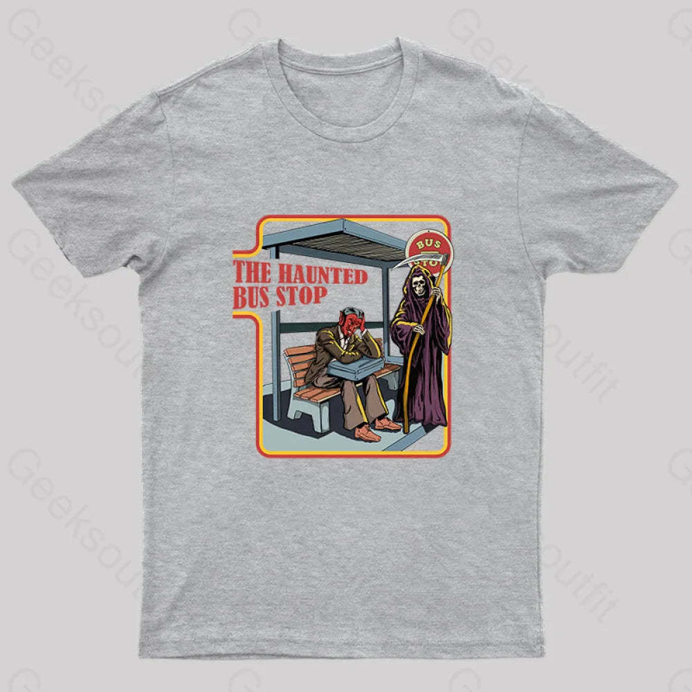 The Haunted Bus Stop T-Shirt Grey / S
