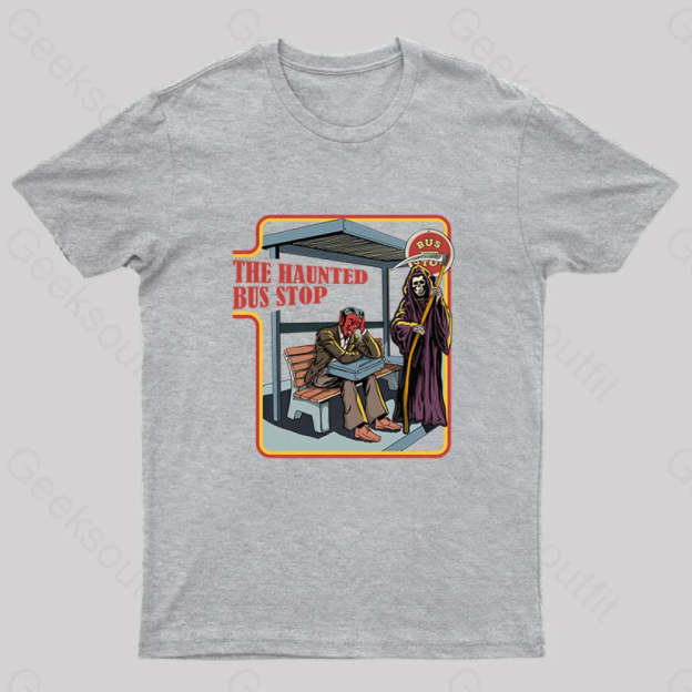 The Haunted Bus Stop T-Shirt Grey / S
