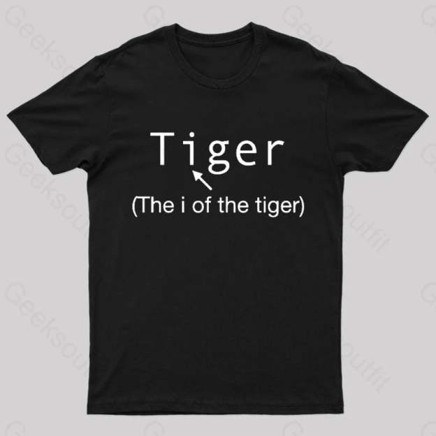 The I Of Tiger Geek T-Shirt Black / S