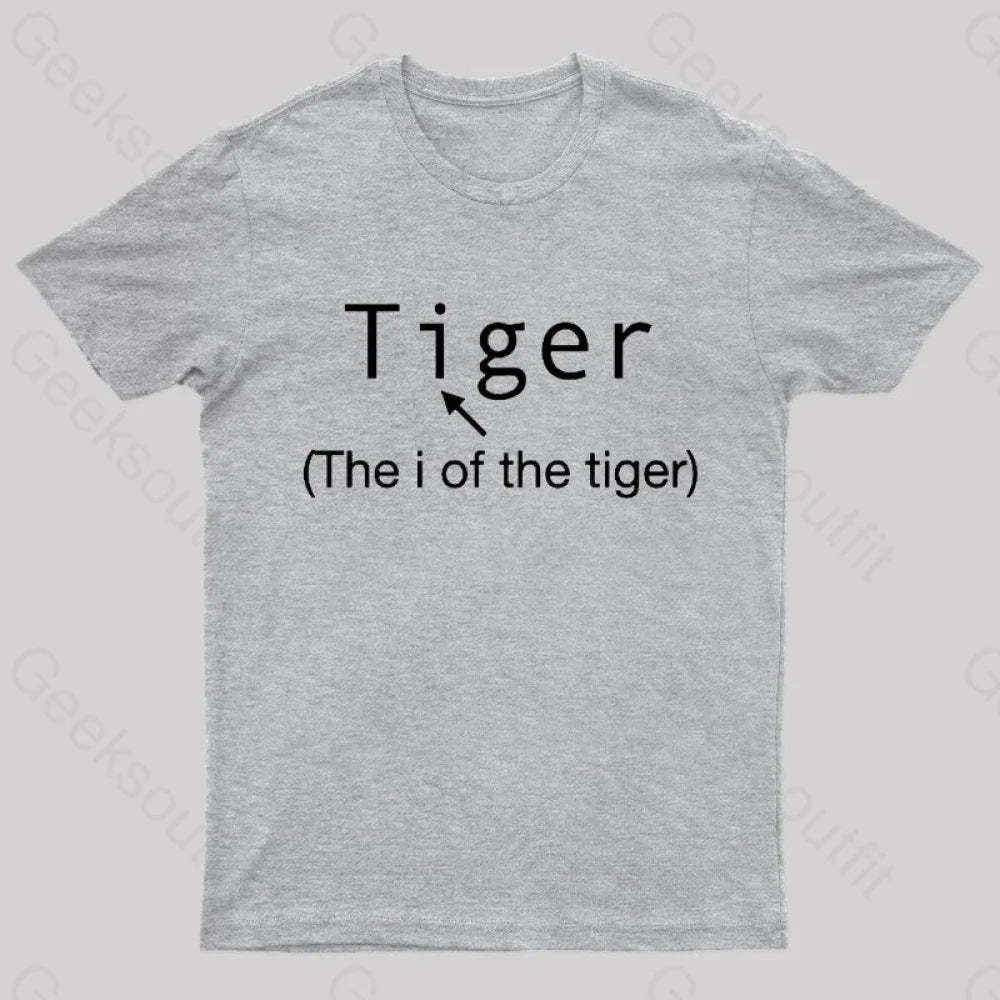 The I Of Tiger Geek T-Shirt Grey / S